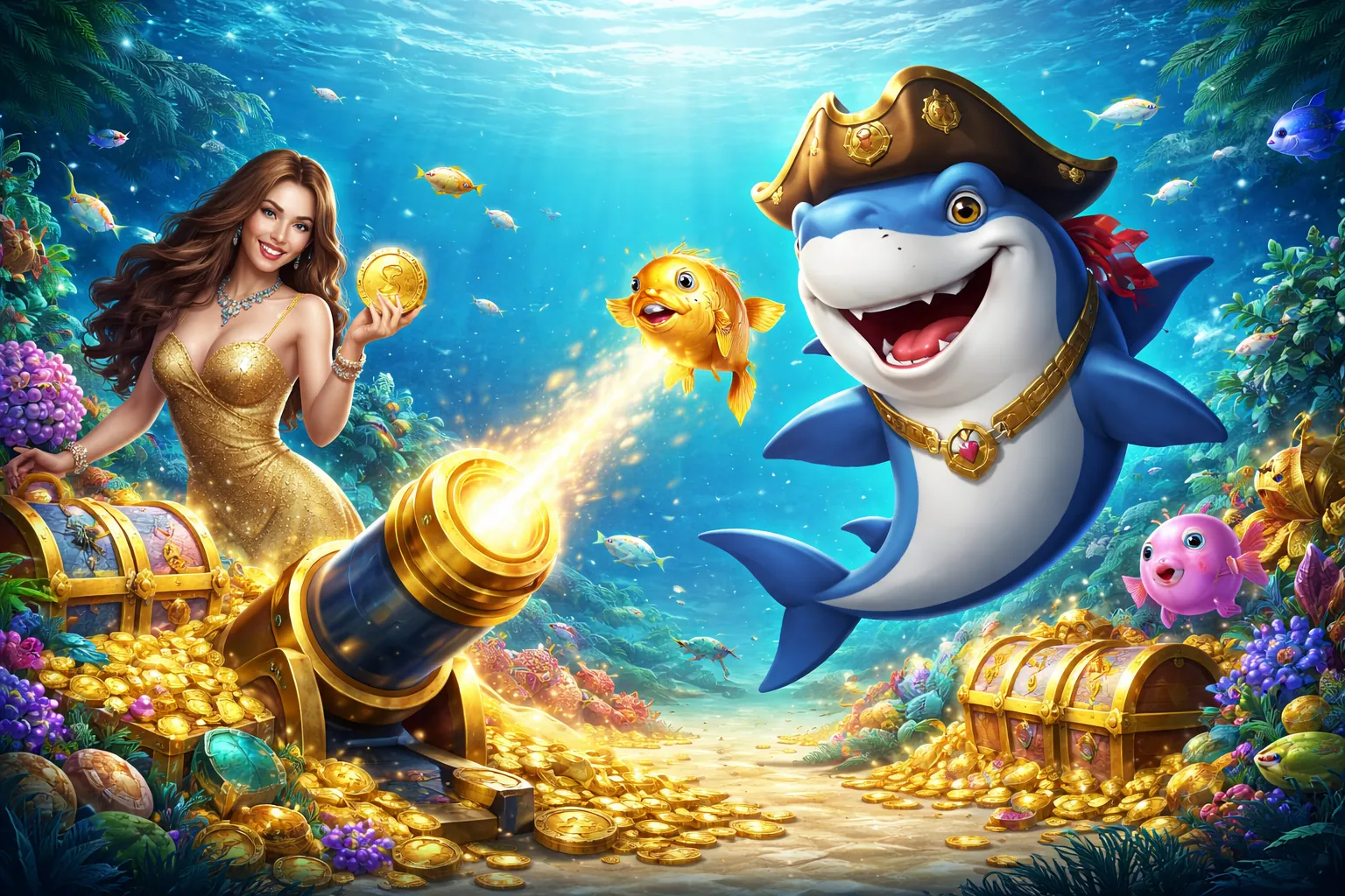 Giao diện game bắn cá JILI với đồ họa sống động